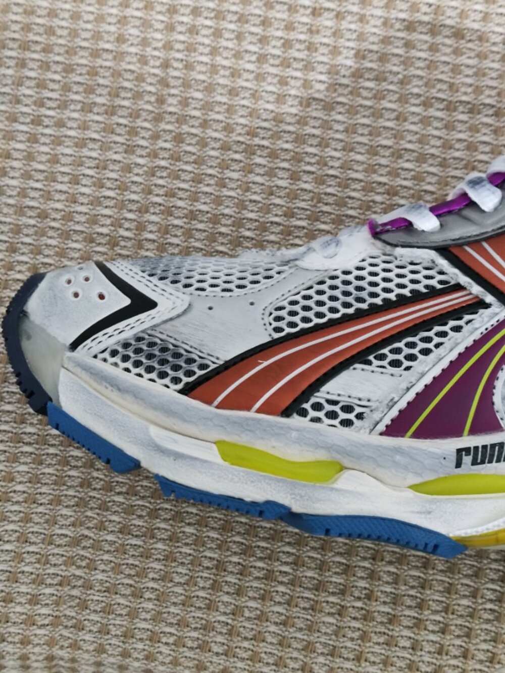 Balenciaga Runner Multicolor Mesh & Leather Sneakers - Picture 6 of 11